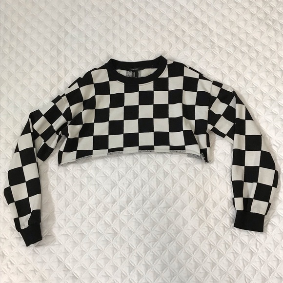 Checkered Crop Top - Picture 1 of 3